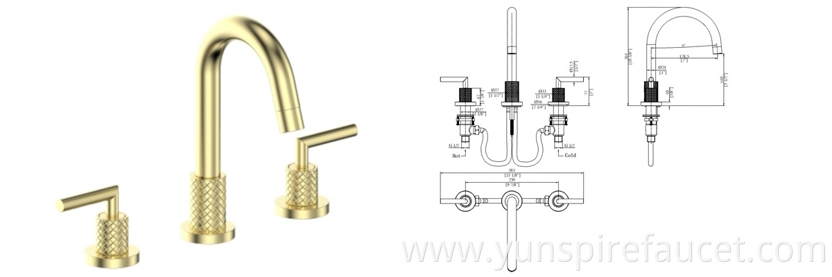 Gold basin tap